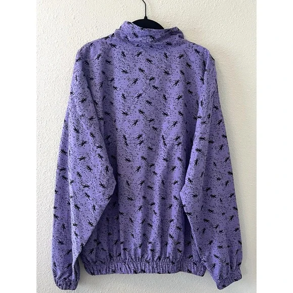 Gecko Hawaii Anorak Jacket Men's XL Purple 1/4 Zip Pullover AOP 80's 90s Surfer - Picture 8 of 12